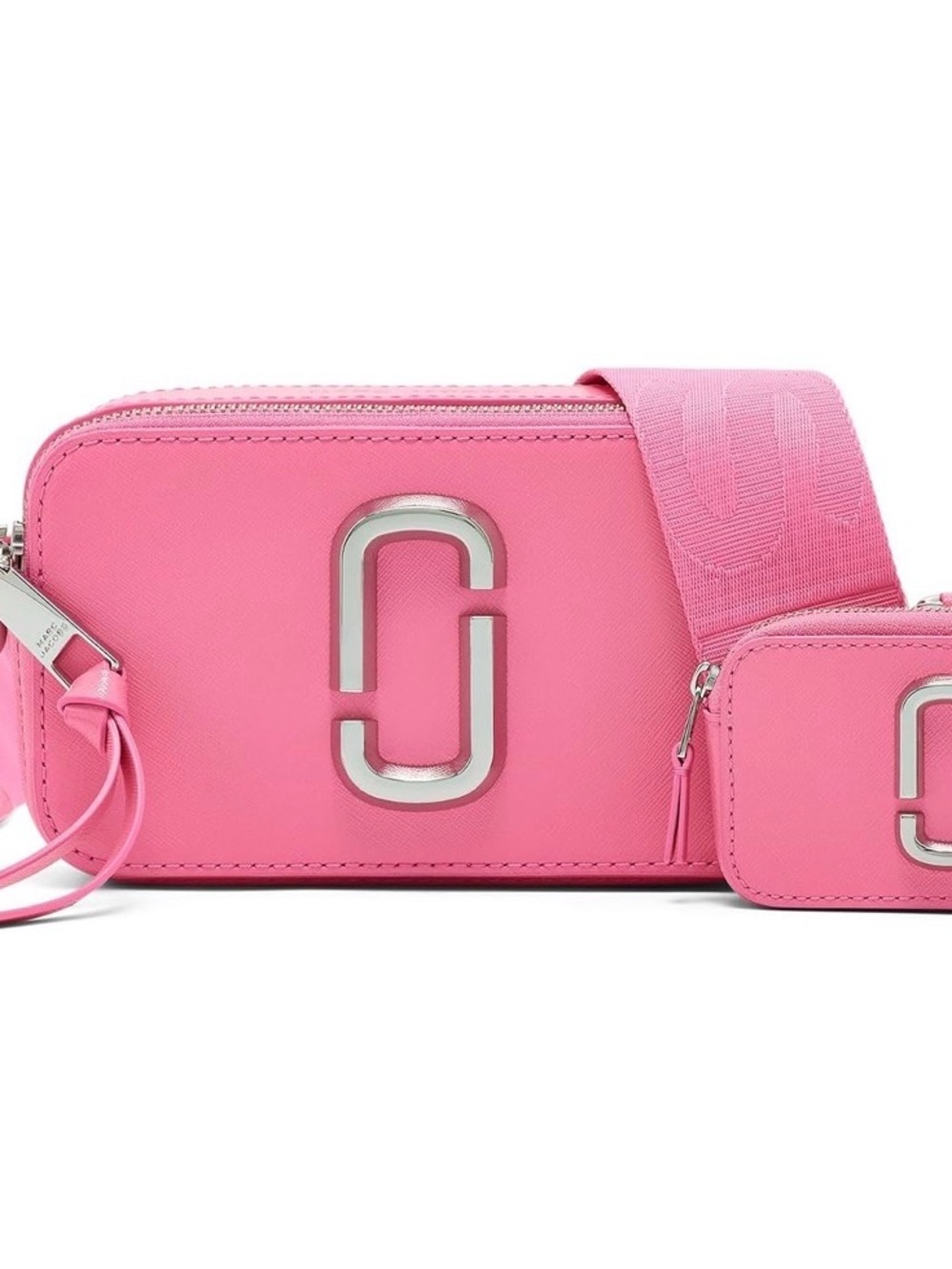 Marc Jacobs Pink Snapshot Crossbody Camera Bag with Logo Hardware